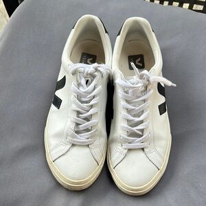 Veja White and Black Classic Sneakers